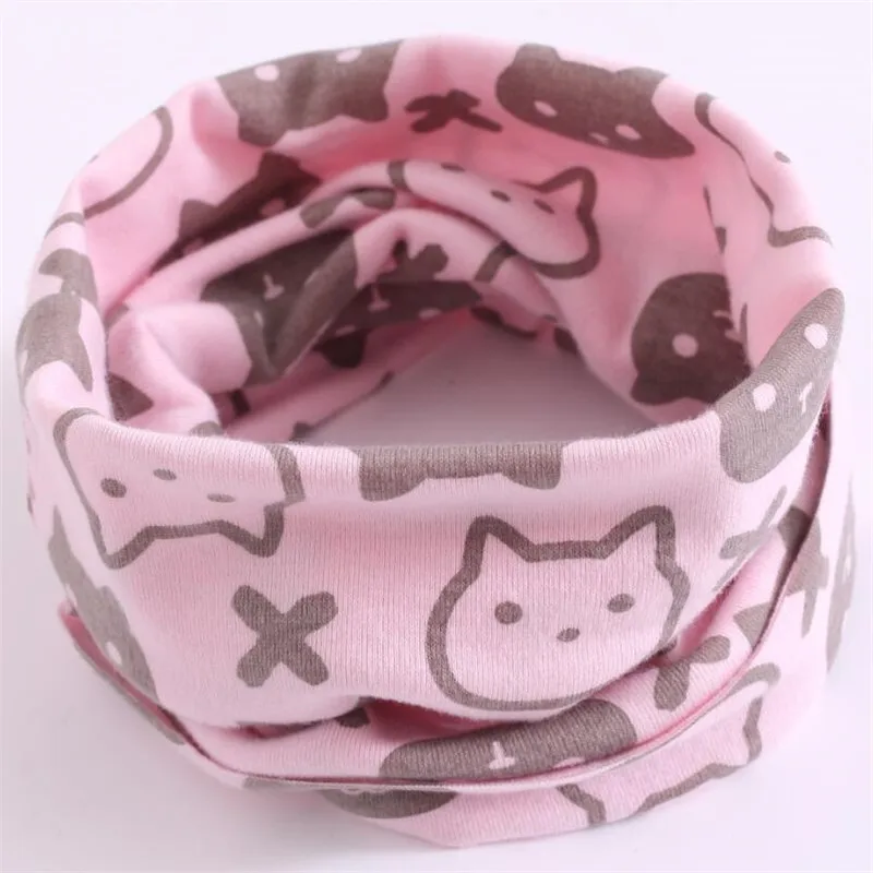 Новинка года; сезон осень-зима; детский хлопковый шарф; Детский шарф для мальчиков и девочек; Детский шарф с круглым вырезом; волшебный шейный платок - Цвет: pig pink
