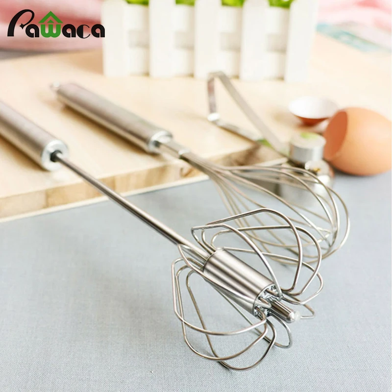 

Semi-automatic Egg Beater Hand Mixer Stainless Steel Whisk Egg Frother Milk Egg Beater Kitchen Utensils for Whisking Stirring