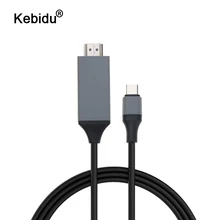 Kebidu 2M 4K Usb 3.1 30Hz Hd Verleng Adapter Type C Usb C Hdmi-Compatibele Kabel converter Voor Macbook Samsung S8 Groothandel