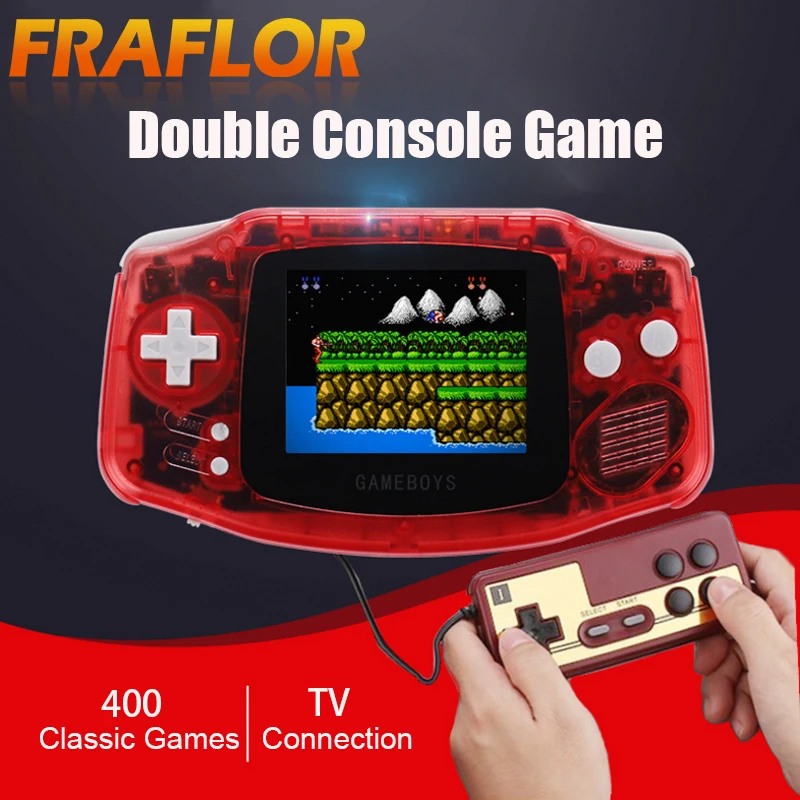 

3.0 Inch HD LCD Handheld Game Portable Retro Mini Game Console Built-in 400 Classic Games AV Line Video Game Support 2 Players