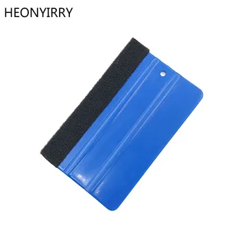 

1PCS Car Vinyl Film wrapping tools Blue Scraper squeegee with felt edge size 12.5cm*8cm Car Styling Stickers Accessories