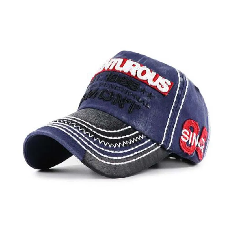 Бейсбольные кепки с вышитыми буквами Европейский Американский бренд весна осень Snapback хлопковые шапки для мужчин и женщин Casquette - Цвет: dark blue