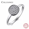 Gran oferta de calidad superior 2022 auténtico de moda Vintage joyería de circonia cúbica Plata de Ley 925 auténtica ronda anillo para las mujeres ► Foto 1/6