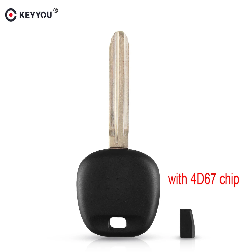 KEYYOU транспондер чип пустой ключ зажигания чехол для Toyota Avalon Camry Corolla матрица Tacoma удаленный ключ с G 4D67 чип - Цвет: with 4D67 chip