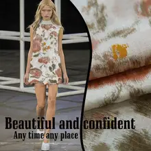 Летний импорт Франции хлопок пряжа печать ткани высокого уровня пользовательской ткани