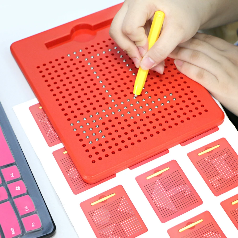 Yexiya 3 Pcs Magnetic Drawing Board For Kids, Toddler Travel Drawing Kit Magnet Sketch Thread Board With Stylus Pen And Beads Toy For Child Quiet Time Activities(multicolor 7 X 8.5 I.1551242268