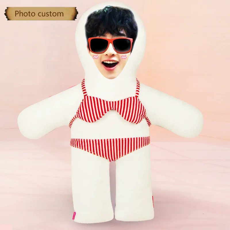 Photo custom Wacky toy pillow bikini humanoid cushion diy gift custom