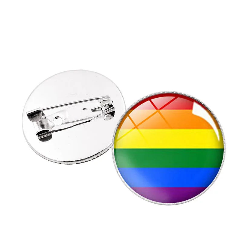 

New Gay Pride Fashion Jewelry Map Flag Shape Rainbow Homosexual Pin Badge Pinback Button Support Lesbian Bisexual Symbol