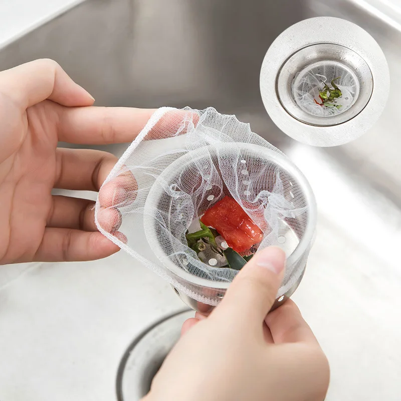 

30pcs/set Kitchen Bathroom Hair Prevent Sink Colanders Strainers Tools Shower Drain Cover Net Mesh Filter Bag Net Strainer