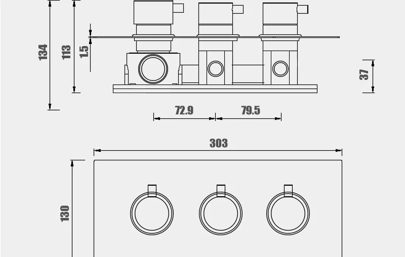 DCAN Two Functions Bathroom Bath Shower Faucet Mixer Valve Wall Mounted Bathtub Faucets Thermostatic Shower Faucets Mixing Valve (18)