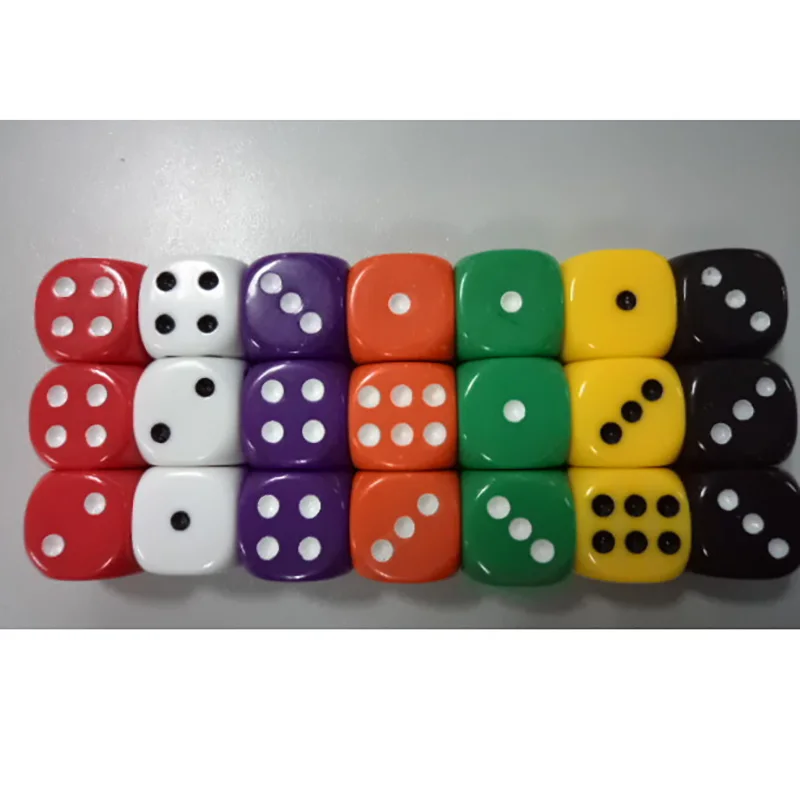 10 шт./лот, Набор кубиков, 10 цветов, высокое качество, твердые акриловые 6 сторонних кубиков для клубных/вечерние/семейных игр