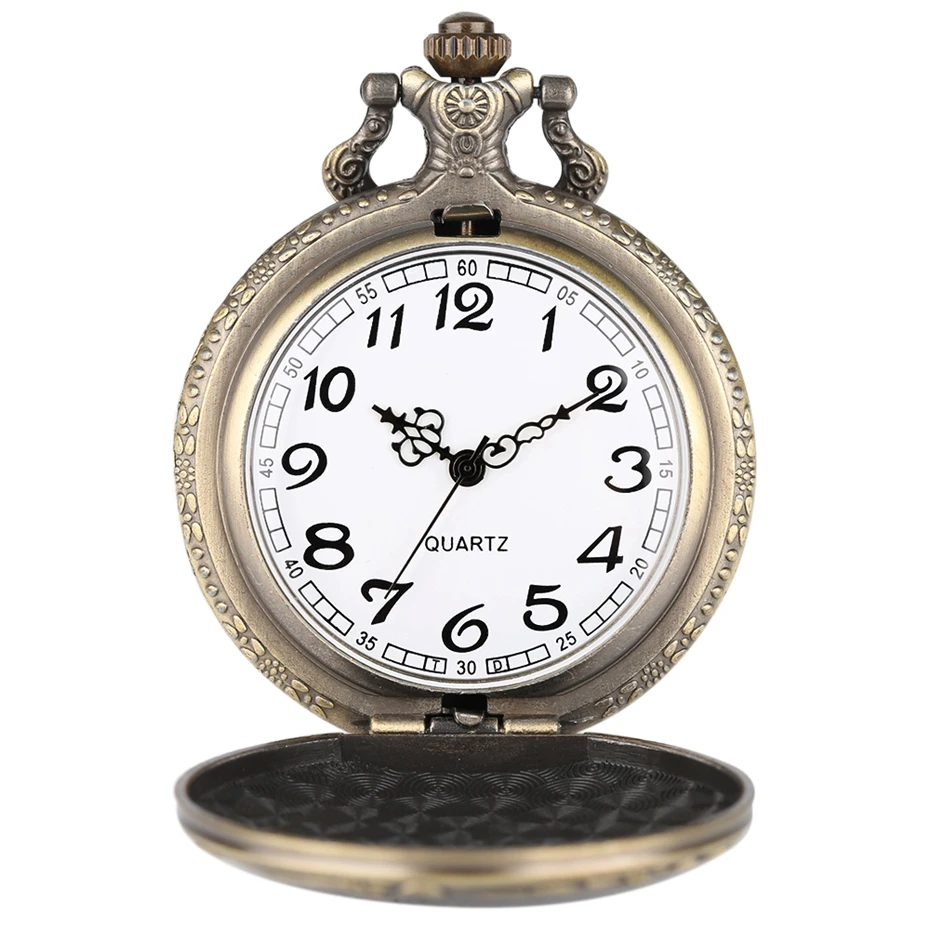 Creative Wild Wolf Retro Bronze Pocket Watch Men Women Fashion Pendant Awesome Animal Quartz Clock with Necklace Chain Gift Bag xmas gifts (3)