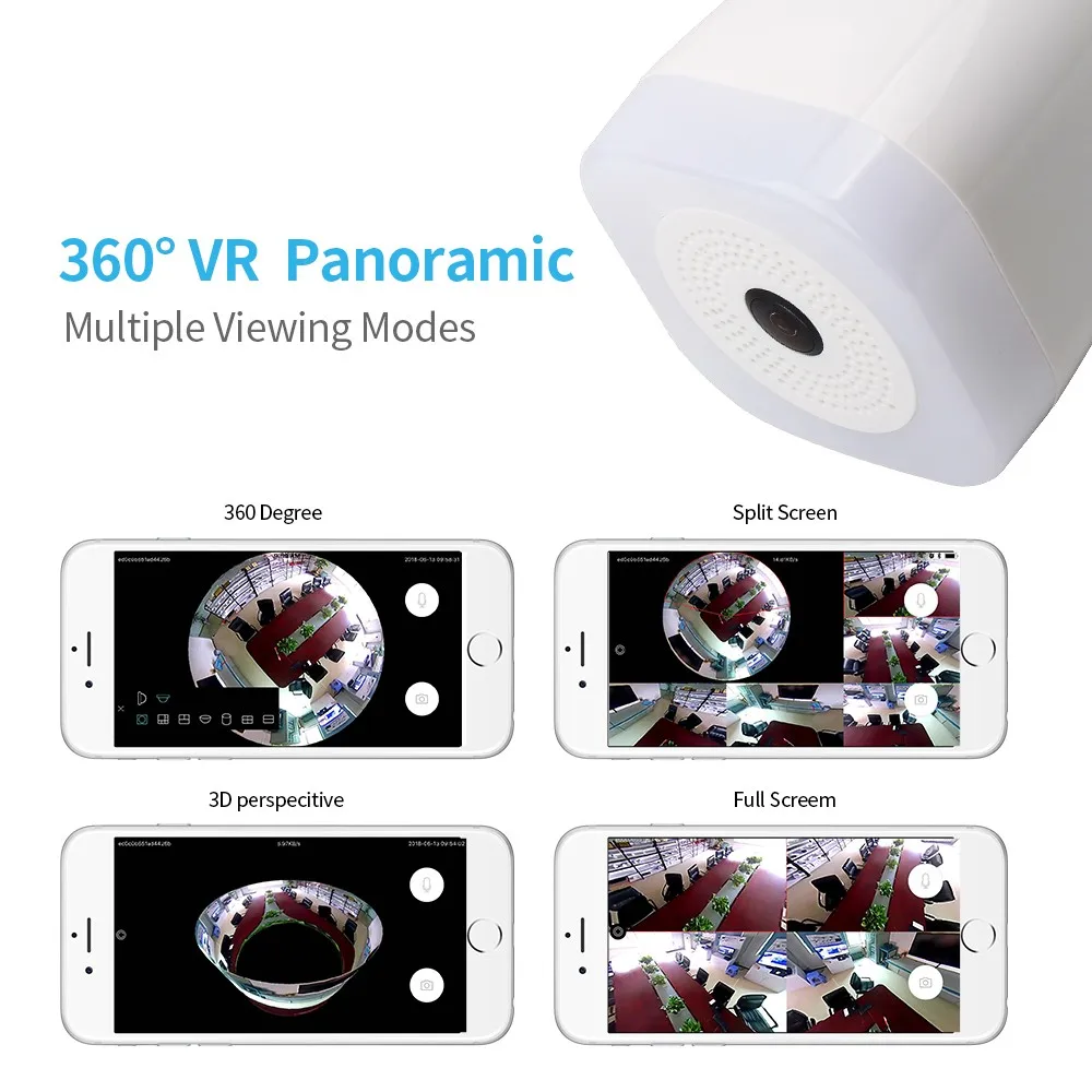 HD 960P 1080P беспроводная wifi ip-камера LS-QJ58 панорамная камера 360 градусов рыбий глаз VR камера домашняя лампа для безопасности лампа CCTV камера