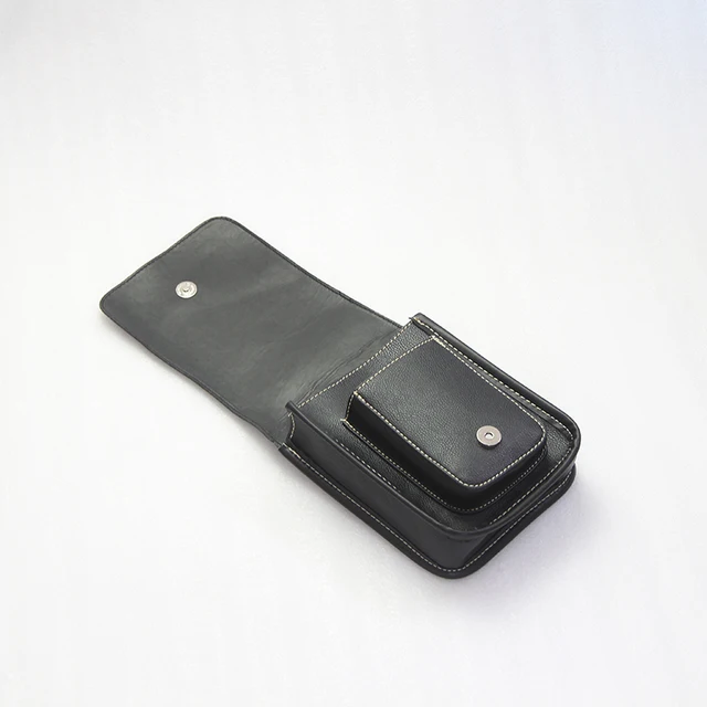 Black Motorcycle PU Leather Saddle Bags Storage Luggage Bags Side Tool Pouch Waist Bags Universal For Harley Chopper Touring