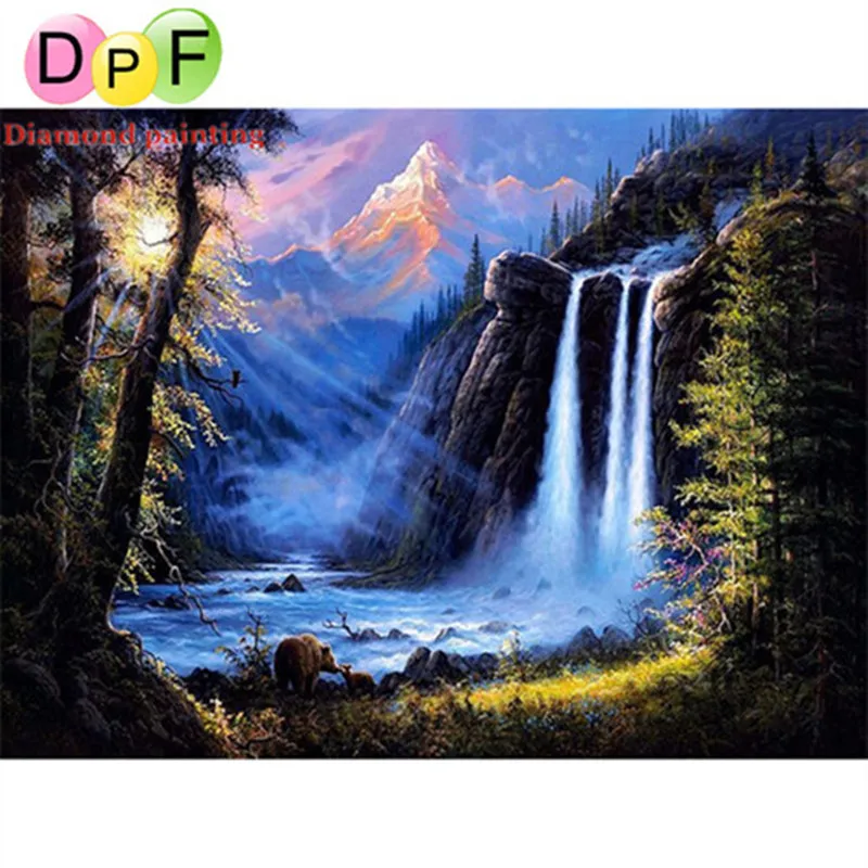 DPF 5D DIY алмазная живопись пейзаж Алмазная вышивка мозаика картина стразы наклейки