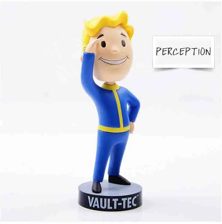 13 см Gaming Heads Fallout 4 vavle Boy TOY Bobbleheads Серия 1 фигурка животного Коллекционная модель игрушки brinquedos куклы - Цвет: Perception opp bag