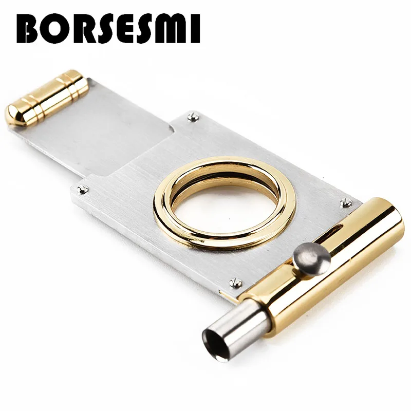 

2018 quality stainless steel cigar scissors portable metal cigar cutter double blade smoking accessories pocket Cigarette tool
