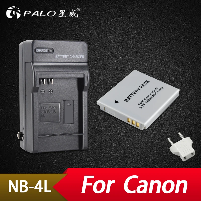 

Palo 1Pcs NB-4L NB 4L NB4L Li-ion Batteries+ Charger for Canon IXUS 60 65 80 75 100 I20 110 115 120 130 IS 117 220 225