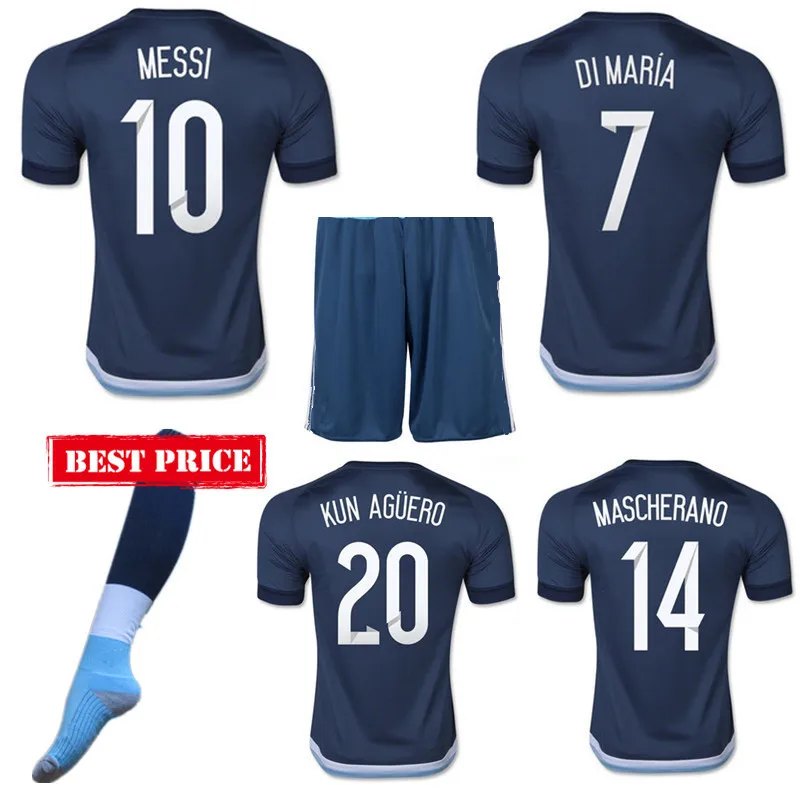 Kit completo conjunto 2015 Argentina camisetas de fútbol