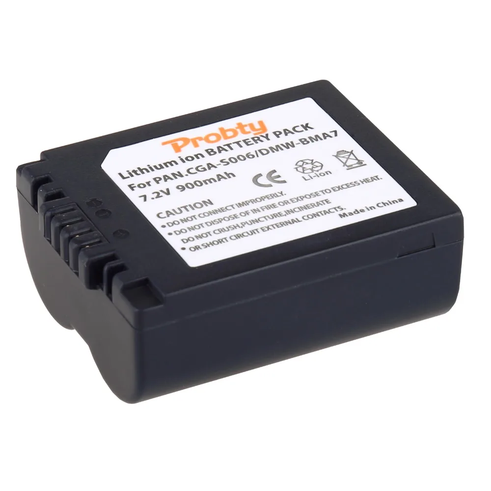 Probty CGA -S006 CGAS006 DMW-BMA7 литий-ионная батарея для Panasonic DMC FZ18 FZ28 FZ30 FZ35 FZ38 FZ50 FZ7 FZ8 |