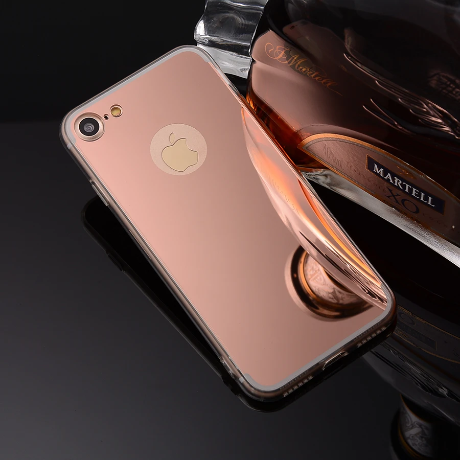 Fundas For Apple Iphone 7 Mirror Case Soft Tpu Back Cover For Iphone 7 Cases Cell Phone Shell Rose Gold Accessories Celular Etui For Iphone Iphone Covercase For Iphone Aliexpress