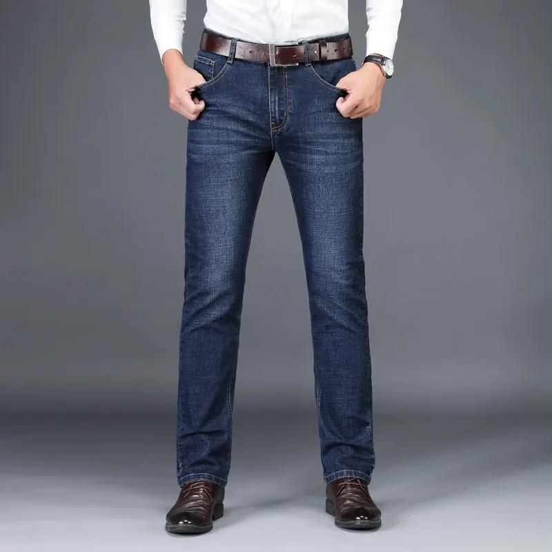 ICPANS для мужчин джинсы для женщин брюки девочек стрейч прямые Regular Fit черный 2019 весна большой размеры 40
