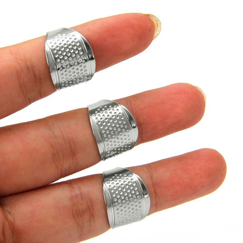 

Finger Thimbles Ring Sewing Handmade Craft Tool Adjustable Size Silver 3PCS MAR20_15