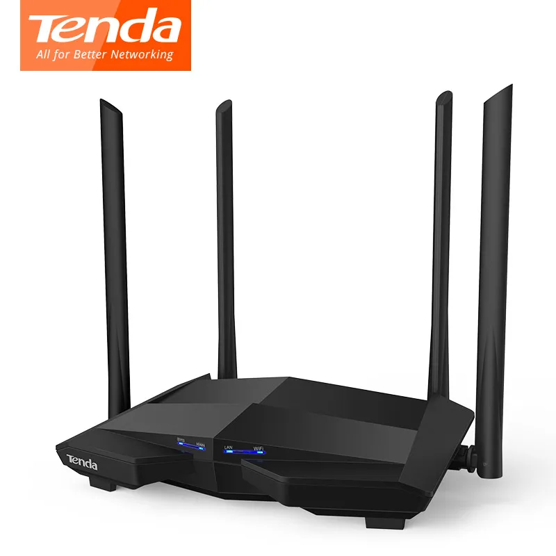 Tenda AC10 1200 Мбит/с беспроводной Wi-Fi маршрутизатор двухдиапазонный 2,4G/5G 1 WAN+ 3 LAN гигабитный порт 802.11AC 1 ГГц процессор 128 DDR3 умное управление приложением