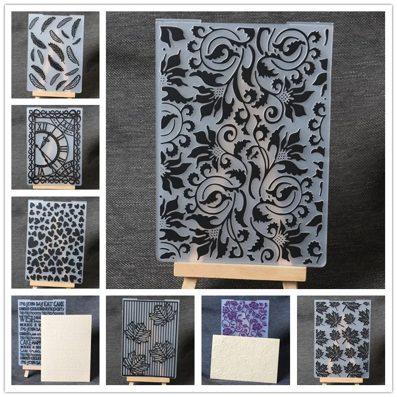 

Heart Flower Lace Leaves Plastic Embossing Folder for Scrapbooking Paper Card Making DIY Album Scrapbooking Decoration