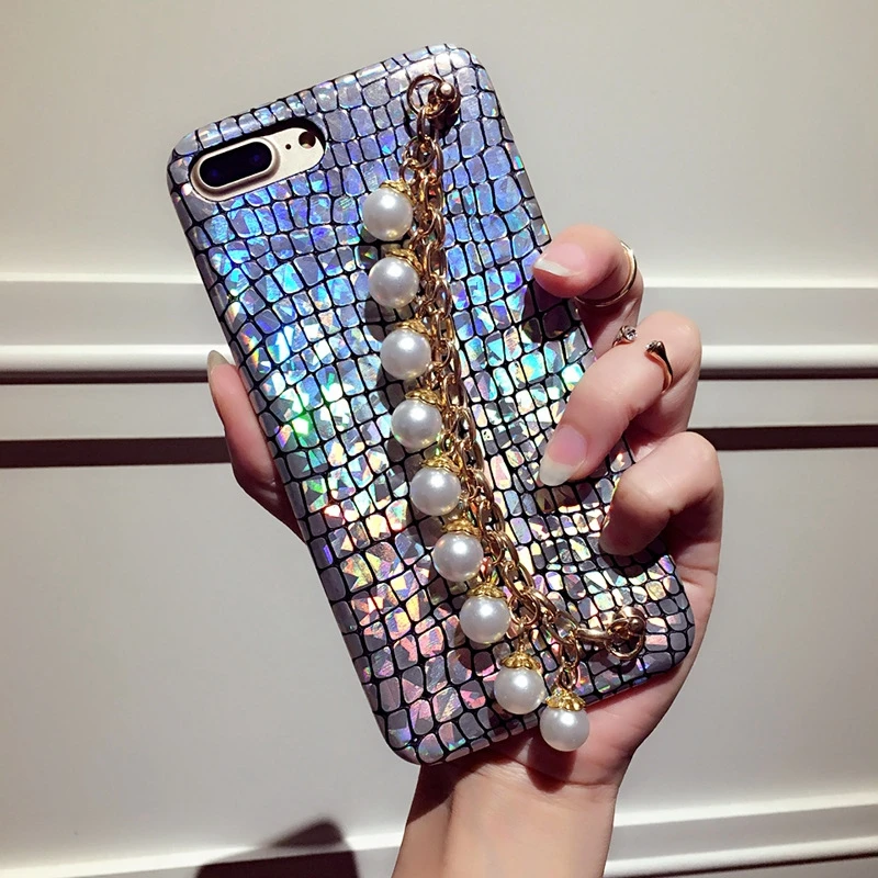 HOCAYU Luxury Metal Chain Bracelet Telephone Cases for Iphone 6 6s
