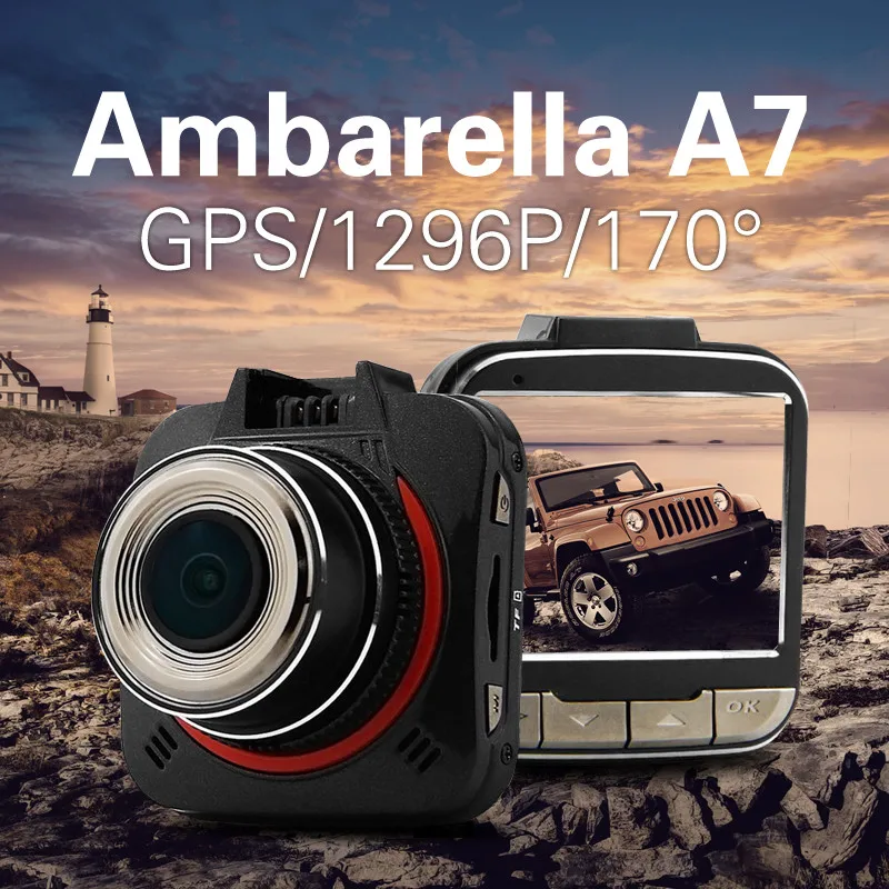 Azdome GS52D Ambarella A7 Видеорегистраторы для автомобилей 2304*1296 P Full HD Автомобильный