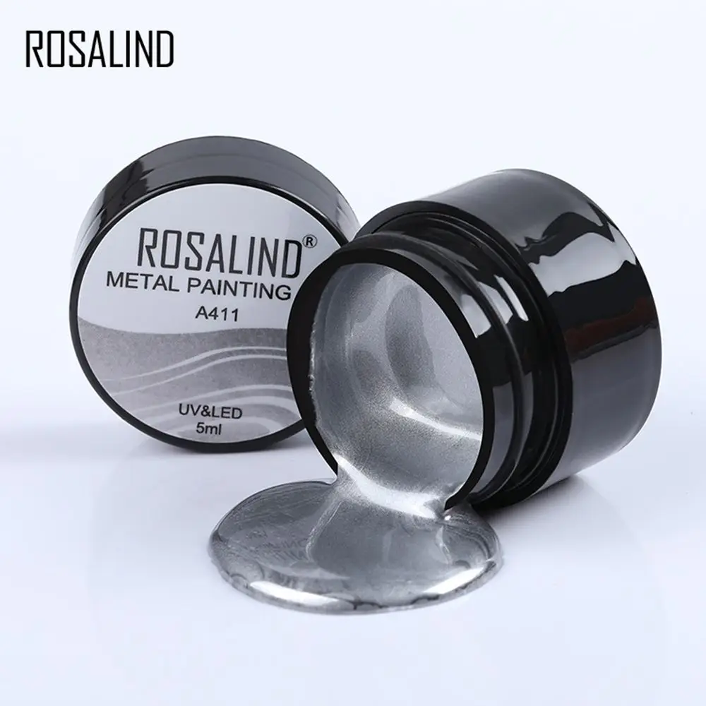 Гель лак для ногтей ROSALIND 5 мл блестящий Праймер гибридные лаки металлической