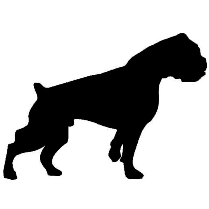 15.2*10.9CM Boxer Dog Car Stickers Silhouette Vinyl Decal Car Styling