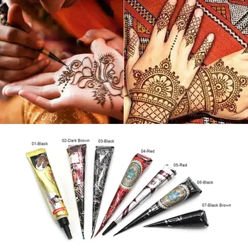 

1PC Natural Body Art Paint High Quality Mini Natural Indian Tattoo Henna Paste for Body Drawing Black Henna tattoo