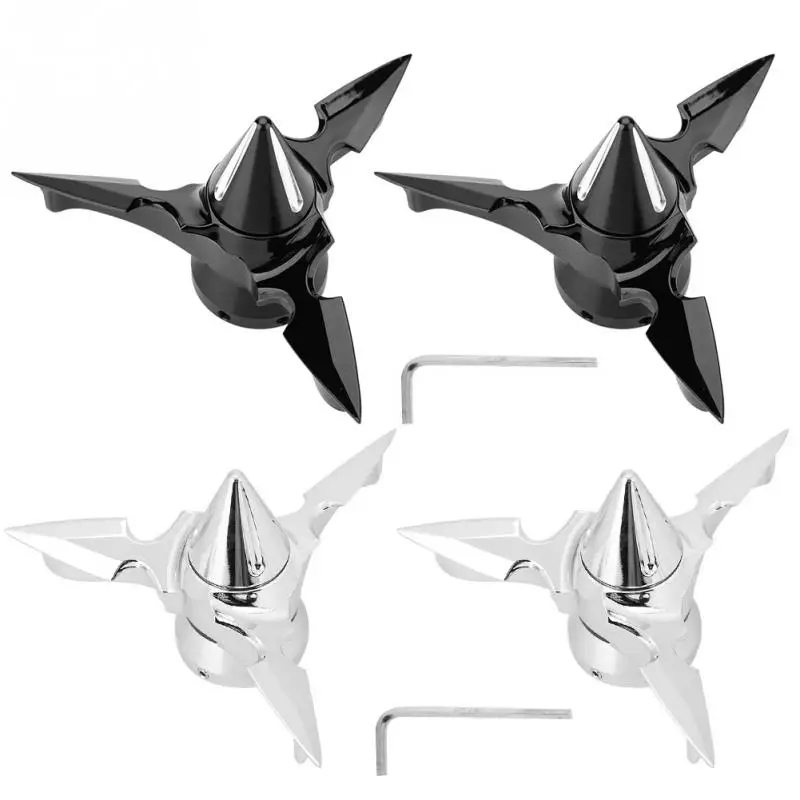 

Motorcycle Spun Blade Spinning Front Axle Wheel Nut Cap Cover for Harley Dyna Softail Electra Glide Touring V-Rod Chrome