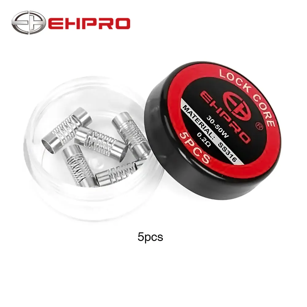 

Original Ehpro Lock Core 5pcs with 0.2ohm Resistance for Ehpro Lock Build-free RDA Great Clouds Electronic Cigarette Spare Parts
