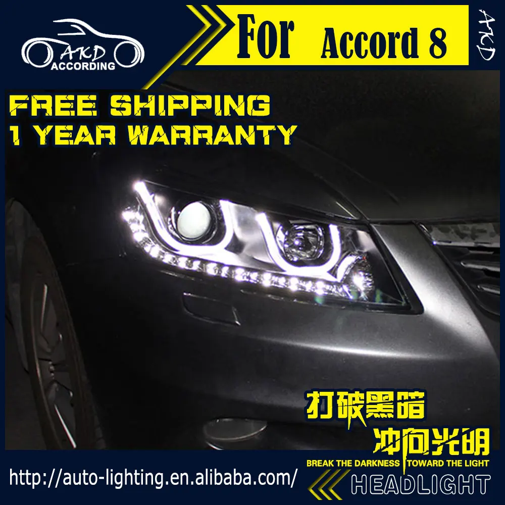 AKD Car Styling Head Lamp for Honda Accord Headlights 2008 2012 LED