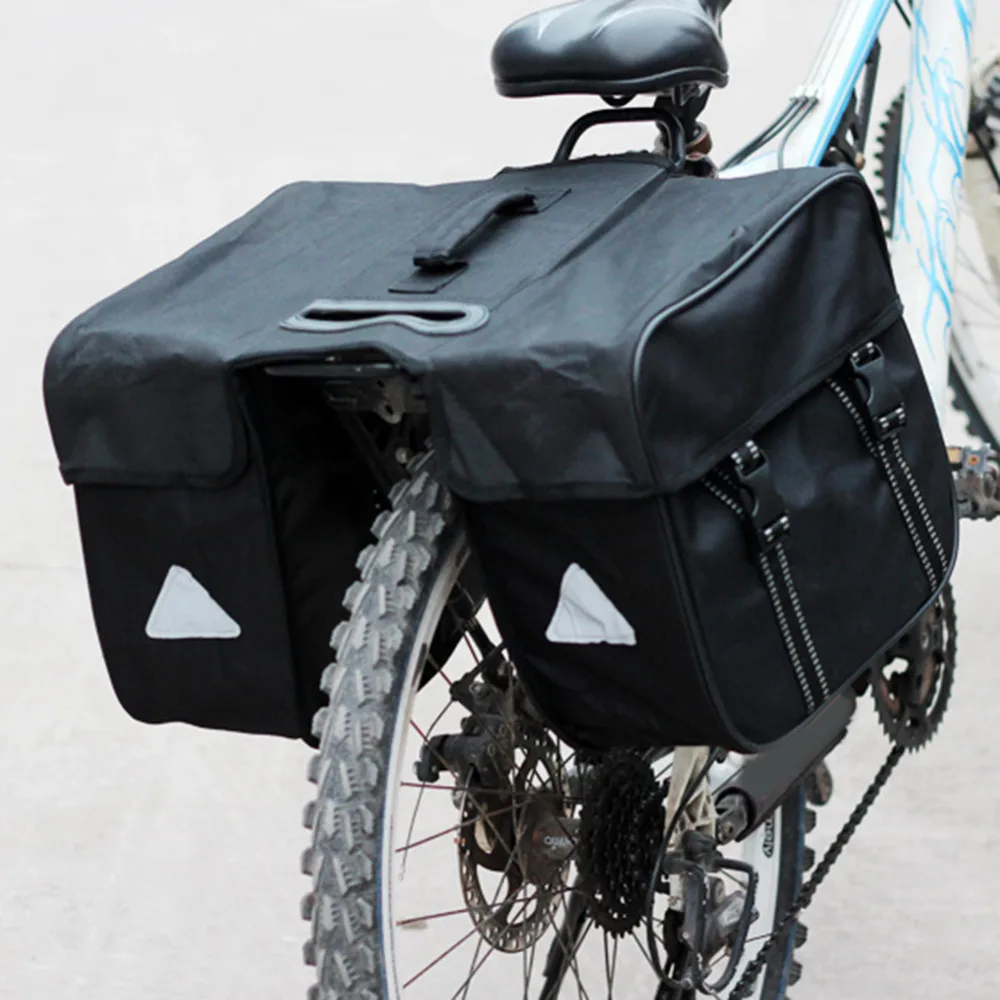 Cheap Mountain Bike Rear Rack Bag Waterproof Bicycle Trunk Bag Pannier Carrier Luggage Pannier Bag Double Side Rear Rack Tail Seat 6