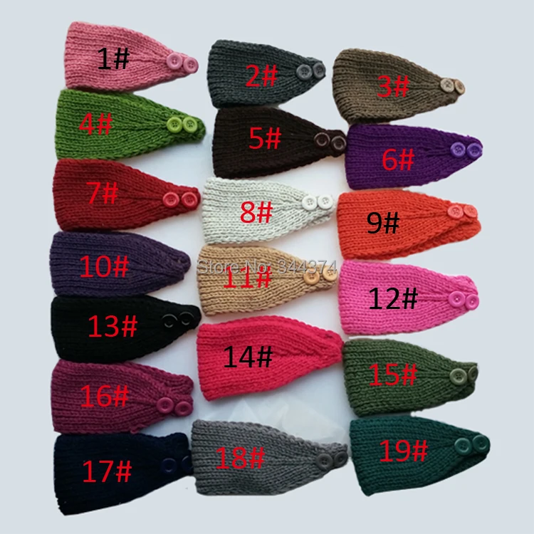

Free shipping 2014 new 10 pcs/lot Lady Women Fashion Solid Color Warm Soft Wool Crochet Headband Knit Wide HairBand