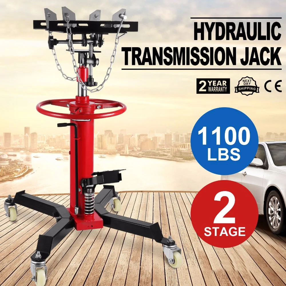 

Best Equipment 1100 LB 2 Stage Hydraulic Transmission Jack Swivel Wheels Lift Hoist in Automobile Gearbox,Car Engines