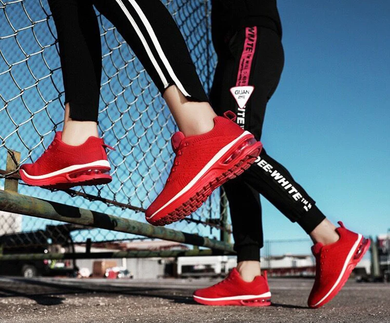 E TOY/женские кроссовки; мягкие амортизирующие туфли на воздушной подушке; женские осенние удобные дышащие кроссовки с сеткой; Цвет Красный; Basket Femme