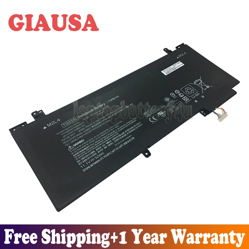 Giausa Новый 11 1 V 32Wh TG03XL Батарея для hp HSTNN-IB5F HSTNN-DB5F 723921-1C1 723996-001 аккумулятор большой