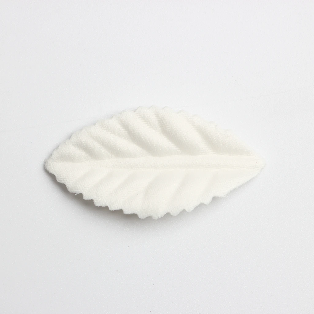 100 Piece Artificial Rose Leaves White Silk Flower Leaf Wedding Craft / Buttonhole /Corsage DIY Materials