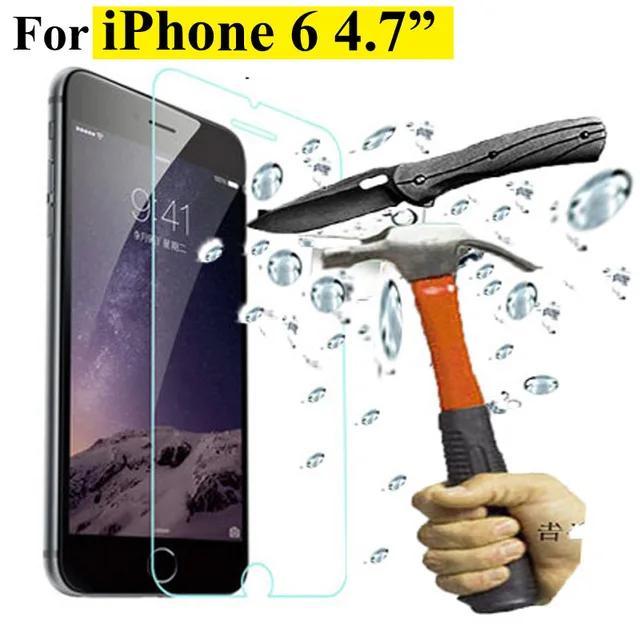 

Trempe Verre De Protection Film pour for iphone 6 6 s 4.7 0.3 MM Trempr Laminage Trempe Membrane De Verre Livraison Gratuite