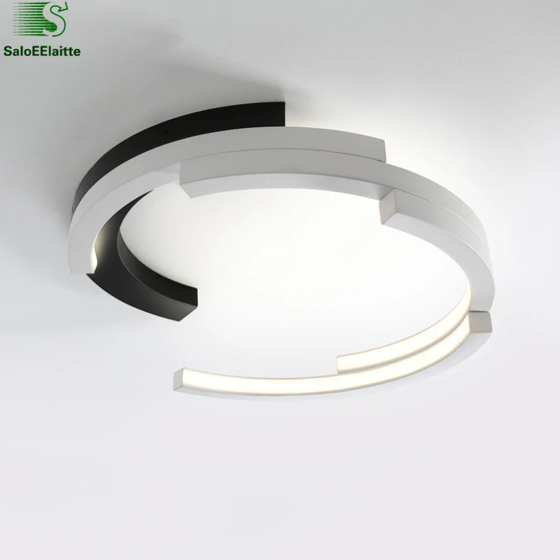 

Creative Modern Dimmable Led Lustre Ceiling Lights Round Metal Luminaria Remote Control Ceiling Lamp Led Lighting Fixtures