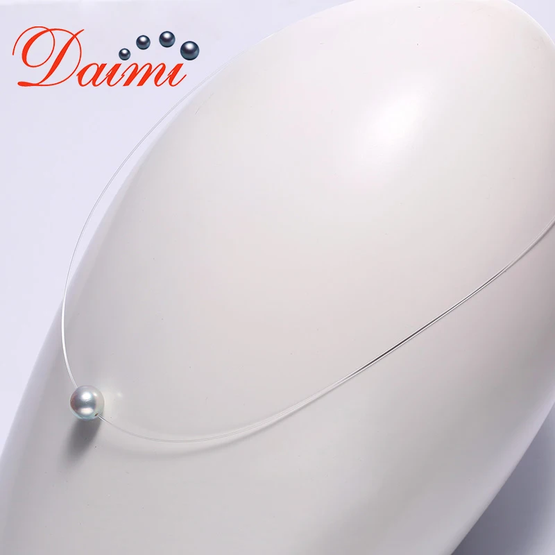 

DAIMI Sharp Silver Grey Necklace 8.5-9mm Akoya Pearl 925 Silver Necklace Jewelry Gift For W