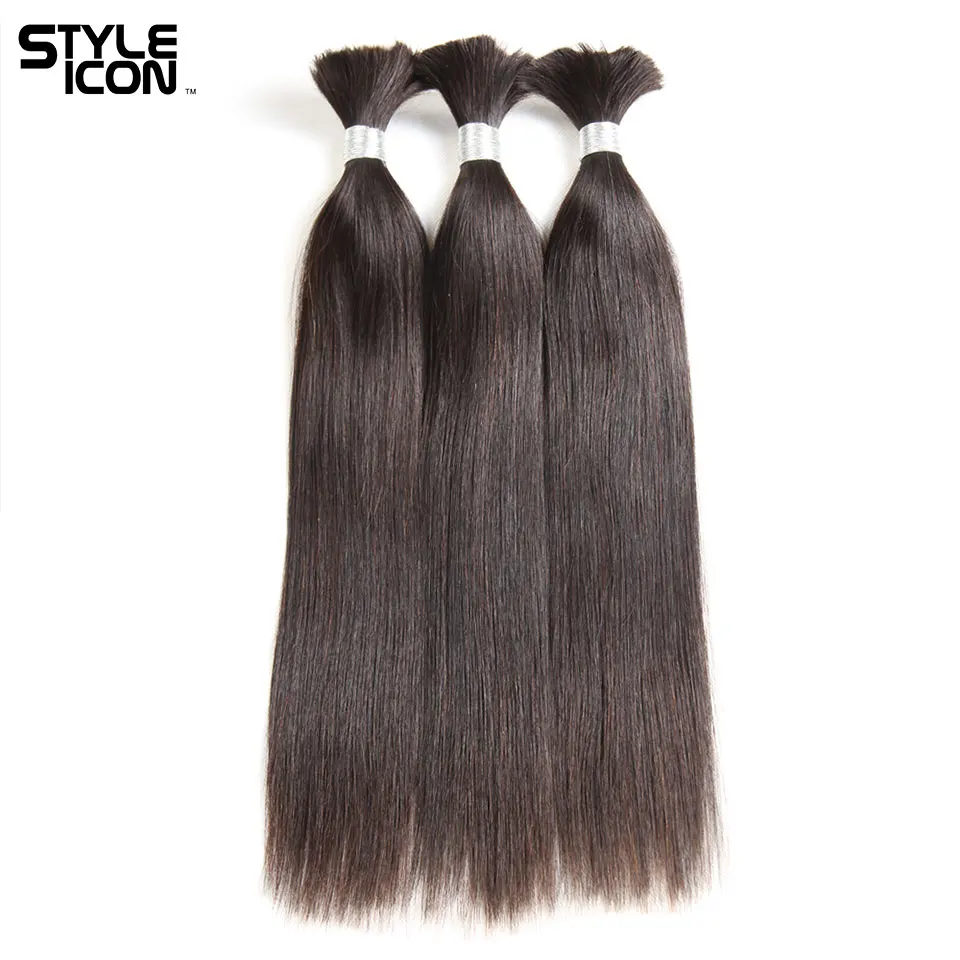 0 : Buy Styleicon Straight Human Hair Bulk for Braiding 4 Bundles Mongolian Remy ...