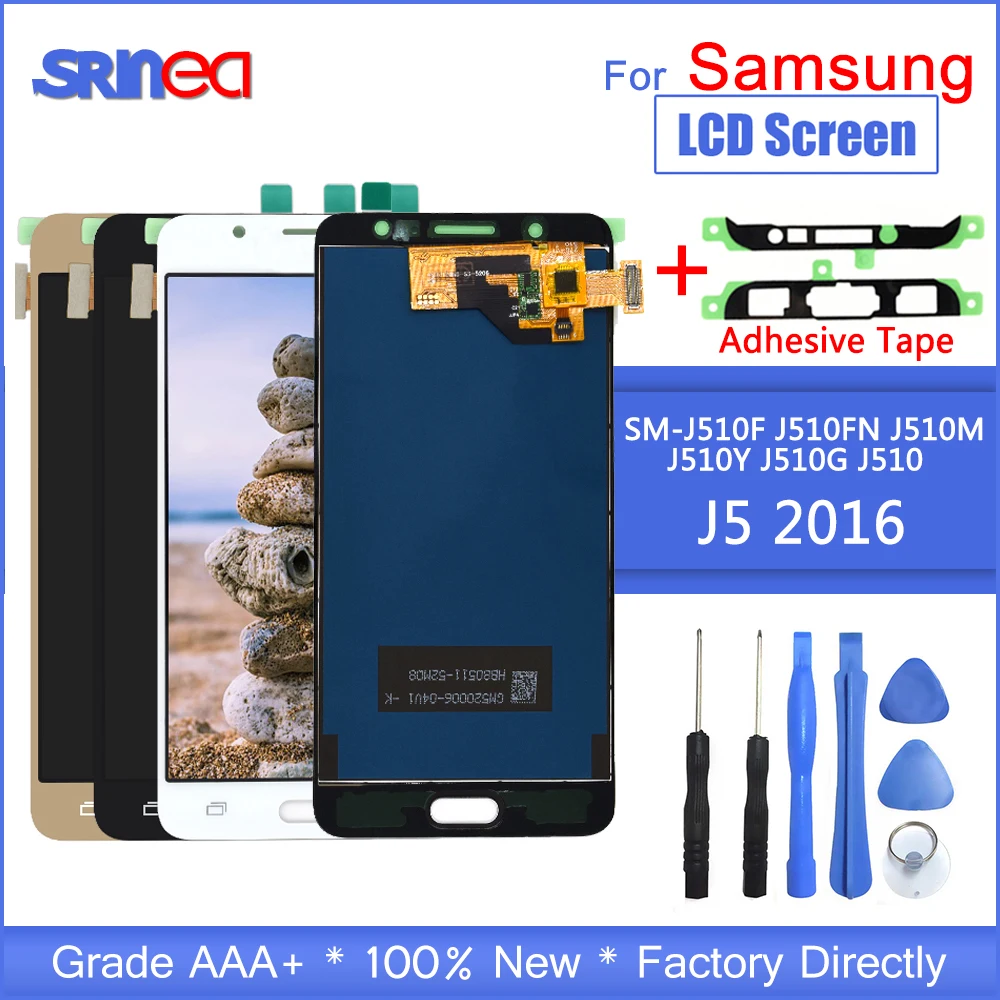 

LCD Display For Samsung J5 2016 j510 SM-J510F J510FN J510M J510Y J510G Display Touch Screen Digitizer Assembly Adhesive Tools