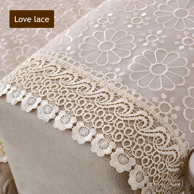

Proud Rose European Pure Color Lace Sofa Backrest Towel Water Soluble Embroidered Sofa Armrest Towel Rural Non-slip Cover Cloth