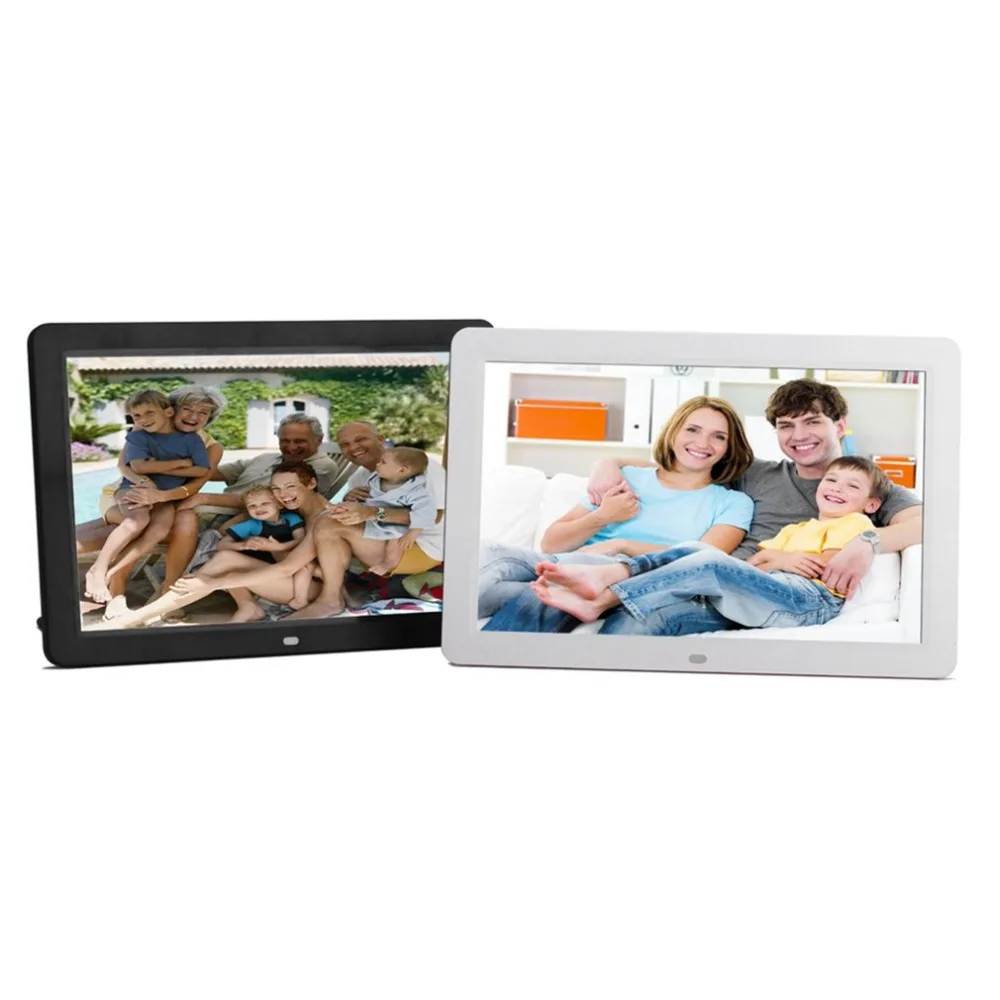 

2 Colors Multifunctional Digital Picture Frame With Full Featured Wireless Remote 12 Inch LCD Screen Display Built-in Speaker
